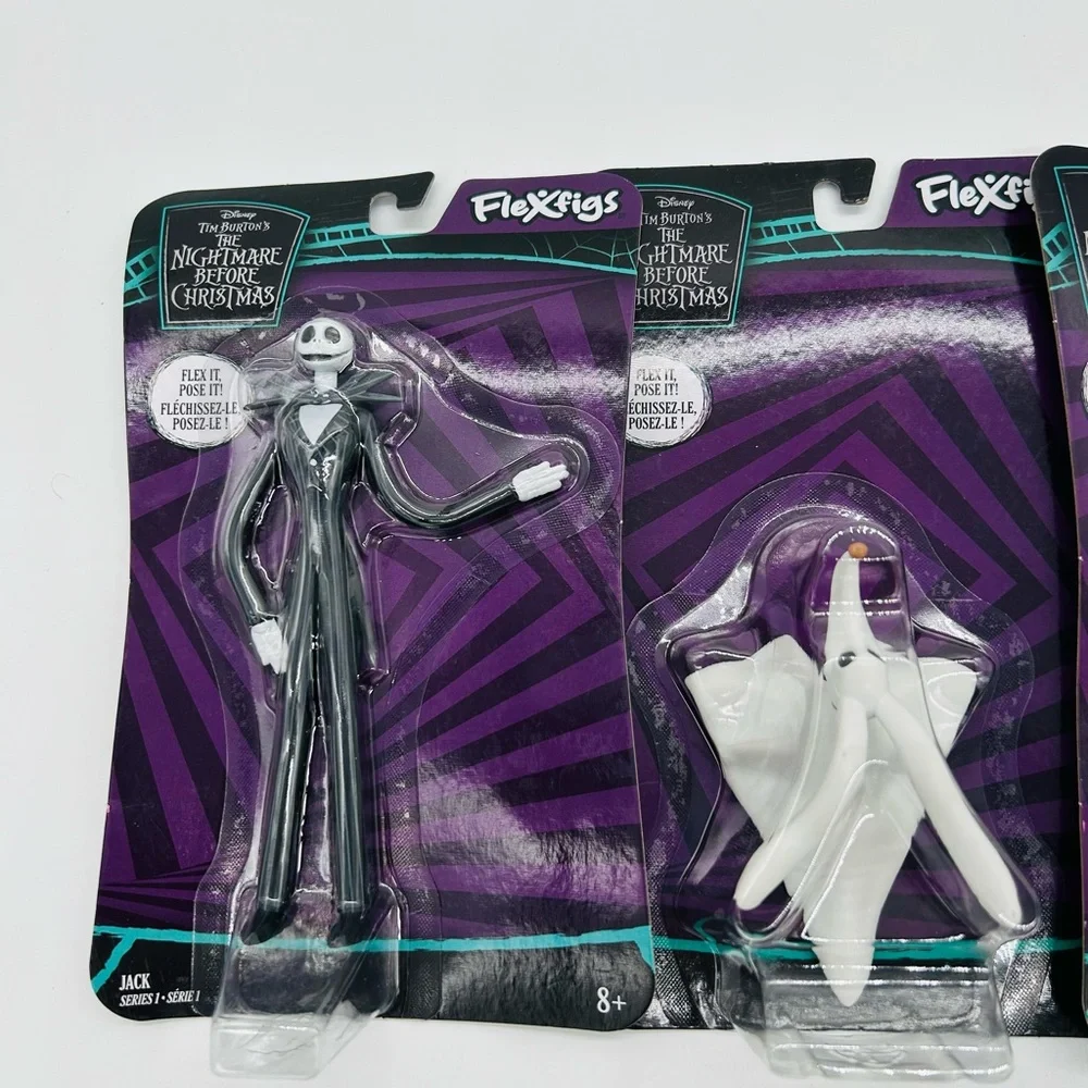Disney Nightmare Before Christmas SET of 6 Flex Figs Poseable Figures 4"-6" NEW - Picture 3 of 3